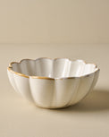 Cream Scalloped Cereal Bowl
