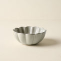 Grey Scalloped Cereal Bowl