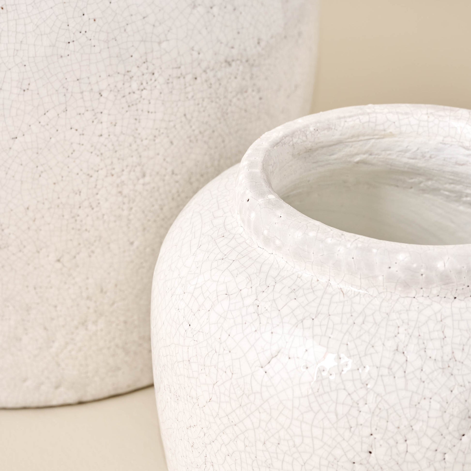 Rebecca Crackle Ceramic Vase close up