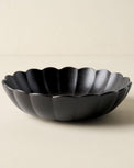 Black Scalloped Serving Bowl