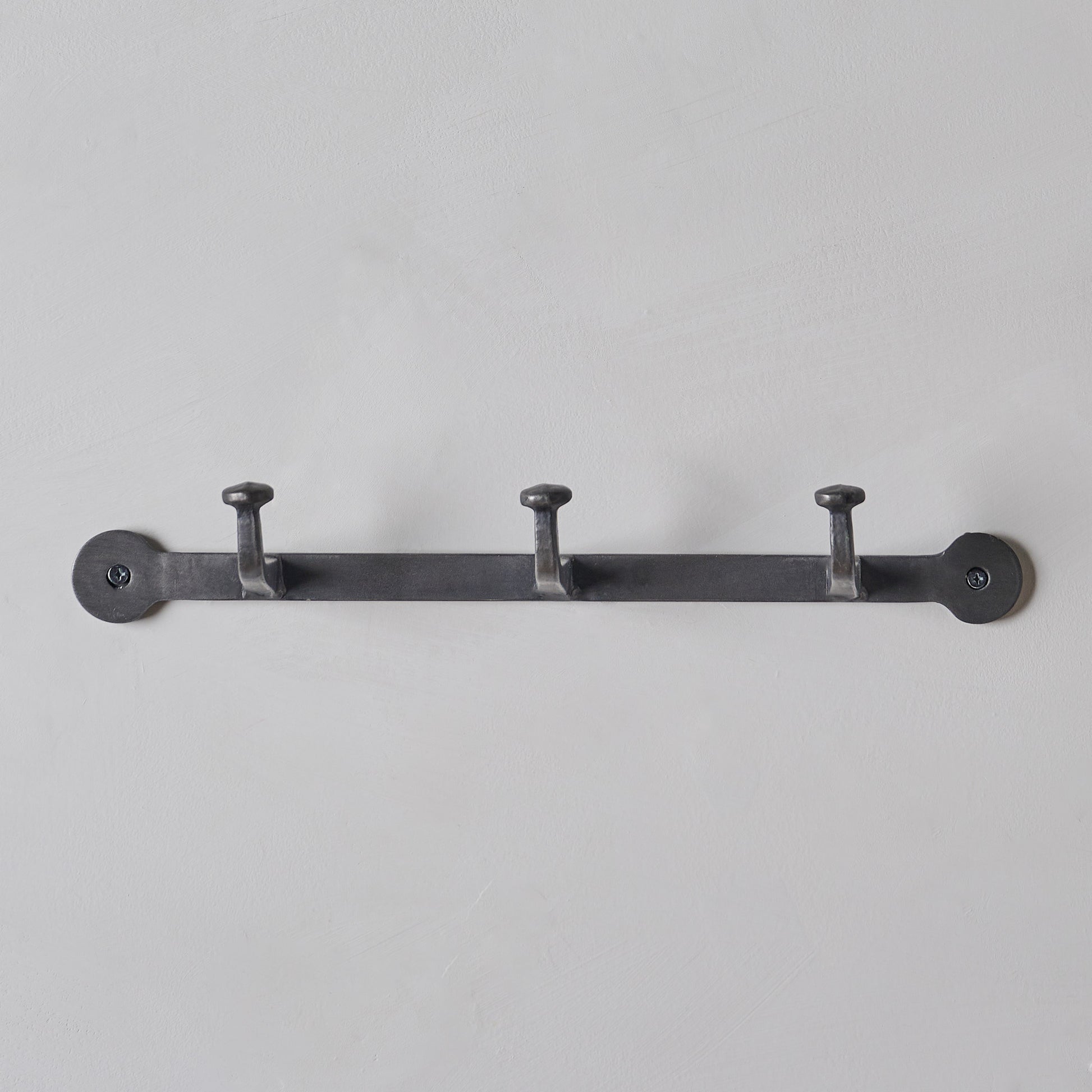 Small Hammered Aged Iron Wall Hooks