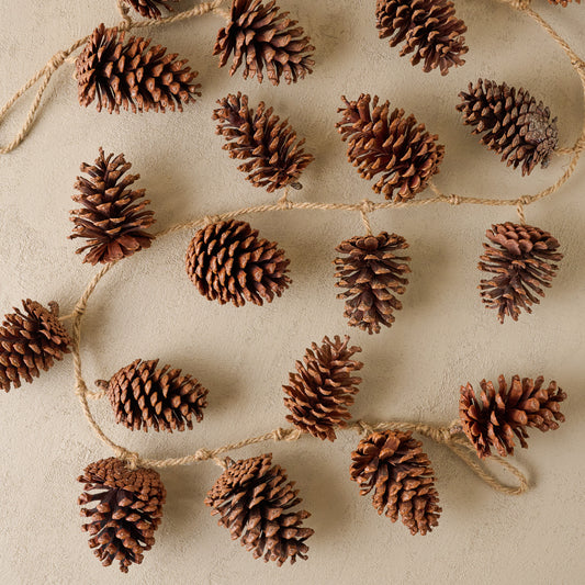 Natural Pinecone Garland