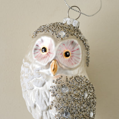 Start of Something Owl Ornament up close