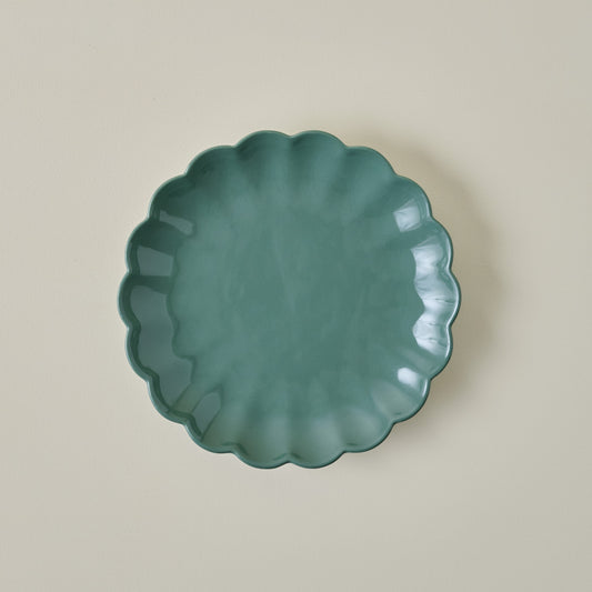 Seagrass Scalloped dessert Plate