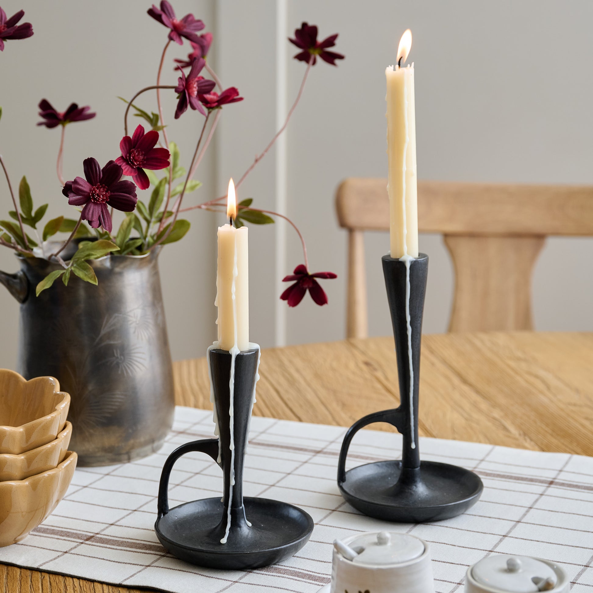 Emmett Forged Taper Holders shown styled