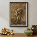Oversized Whispers of the Oak Framed Print shown hung on wall above dresser
