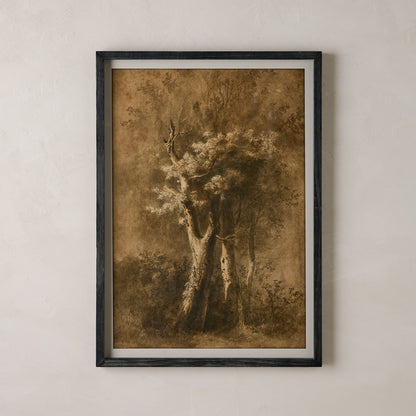 Oversized Whispers of the Oak Framed Print
