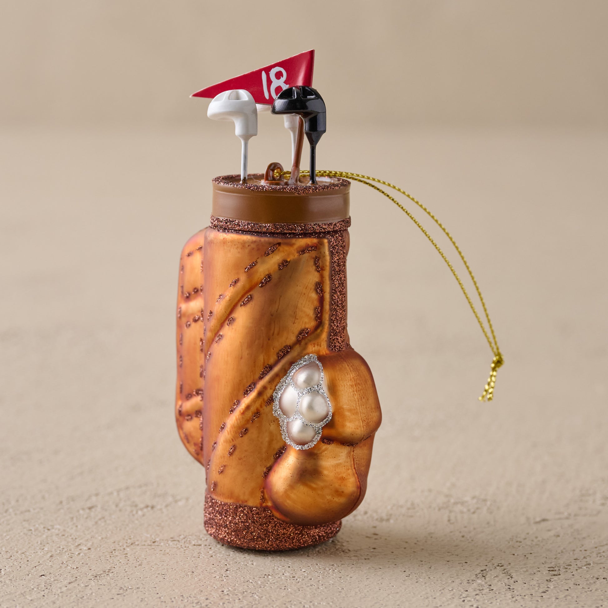Glass Golf Bag Ornament