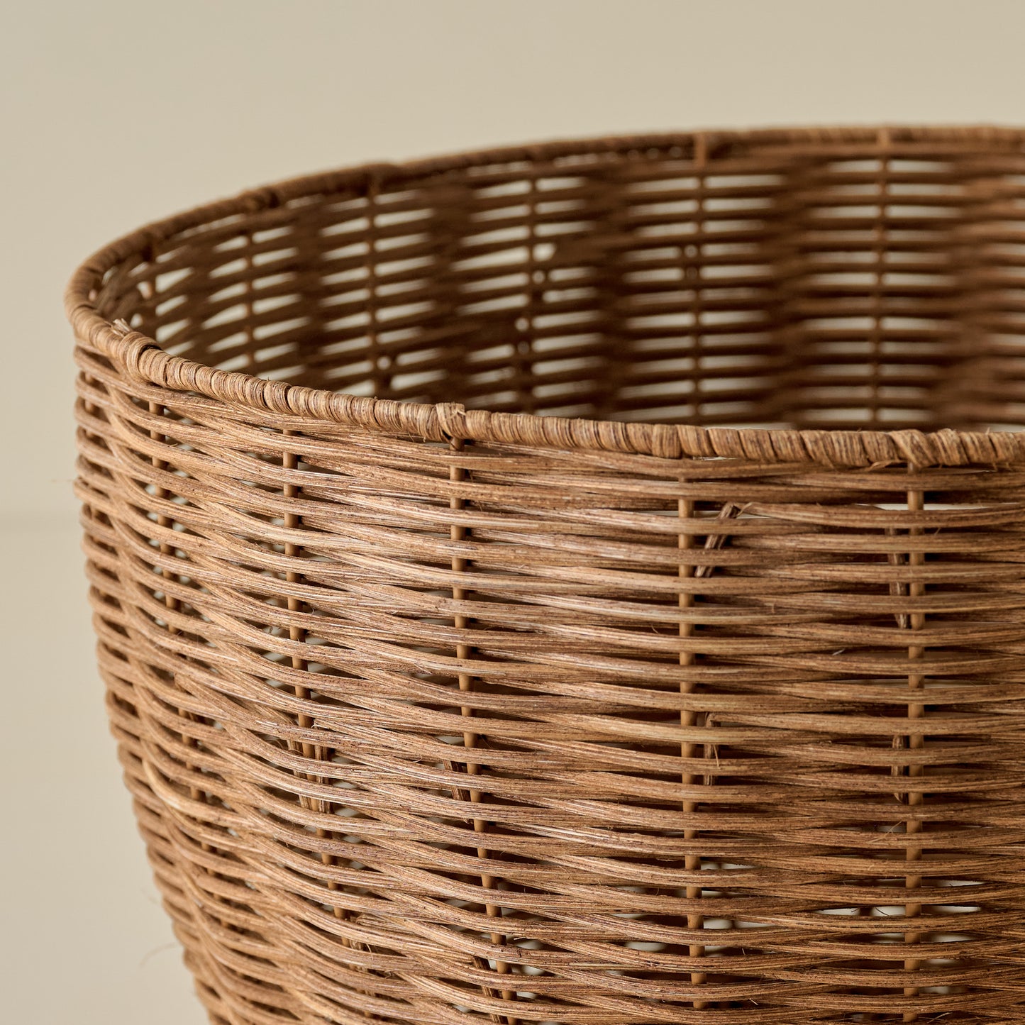 Oversized Rattan Decorative Bowl close up view