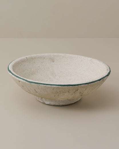 Large Lane Green Rimmed Decorative Bowl