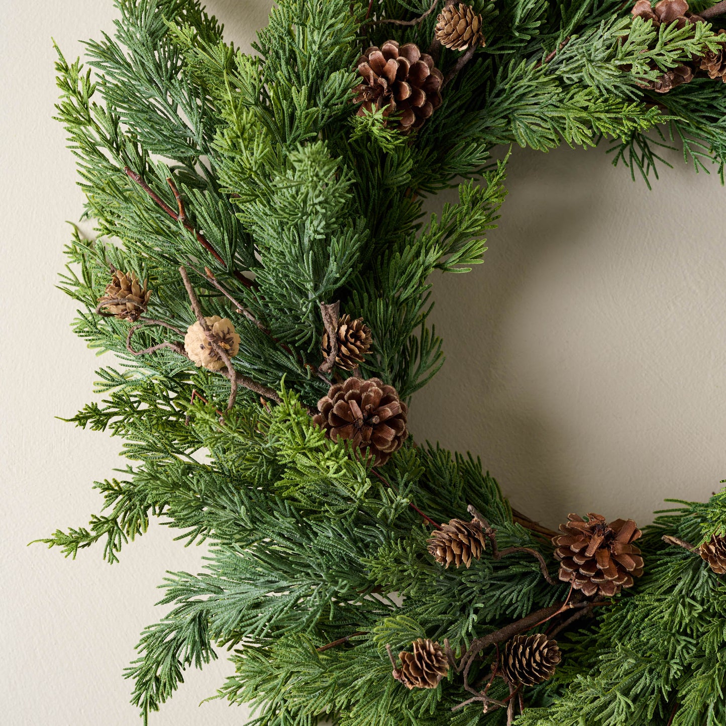 Maeve Pine Wreath close up