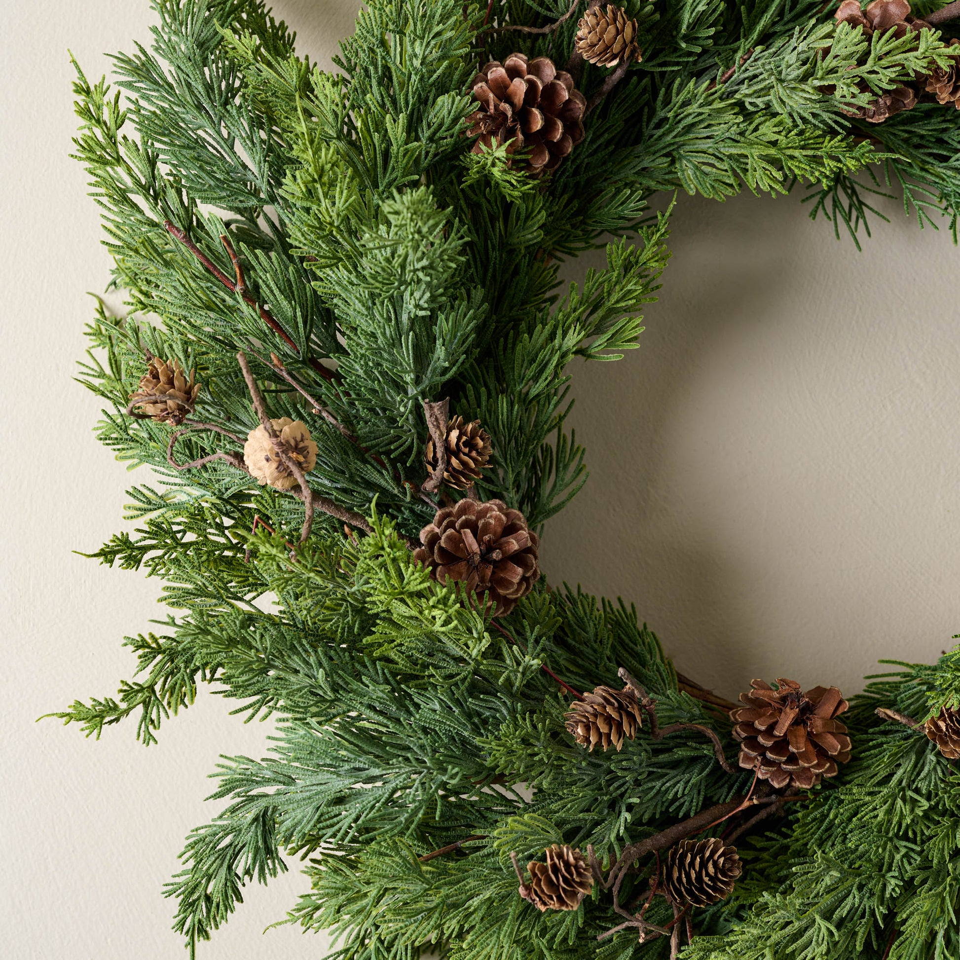 Maeve Pine Wreath close up