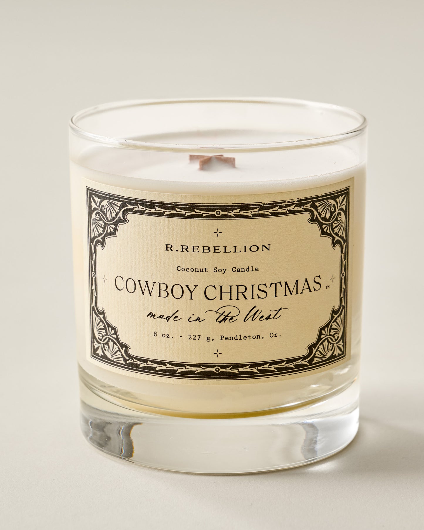 Cowboy Christmas Candle