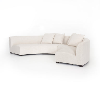 Miles Two-Piece Sectional in Dover Crescent angled view
