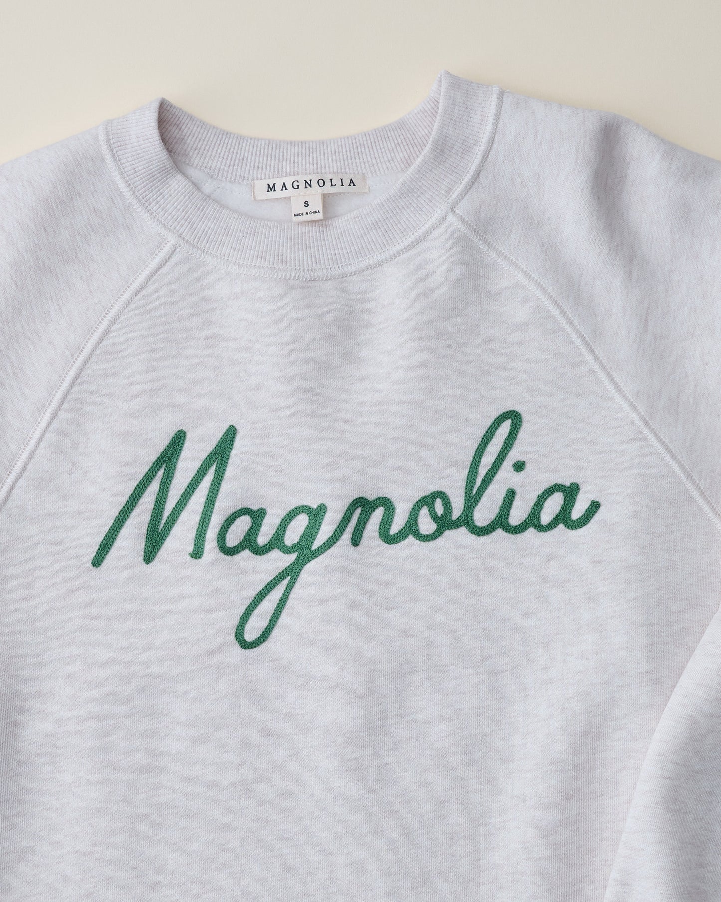 Magnolia Chainstitch Oatmeal Heather Sweatshirt