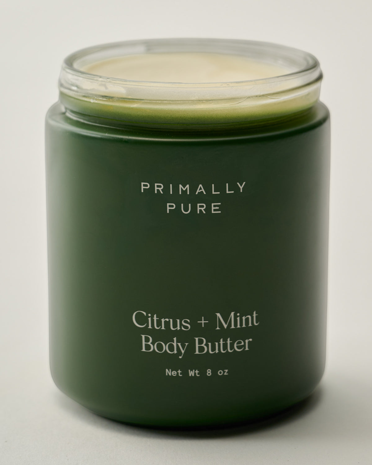 Primally Pure Citrus + Mint Body Butter lid off