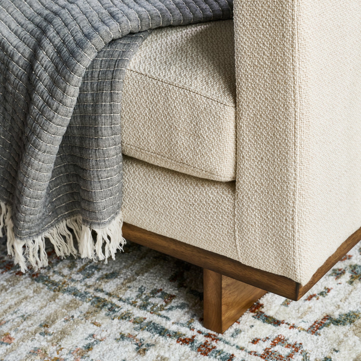 ford sofa close up of leg
