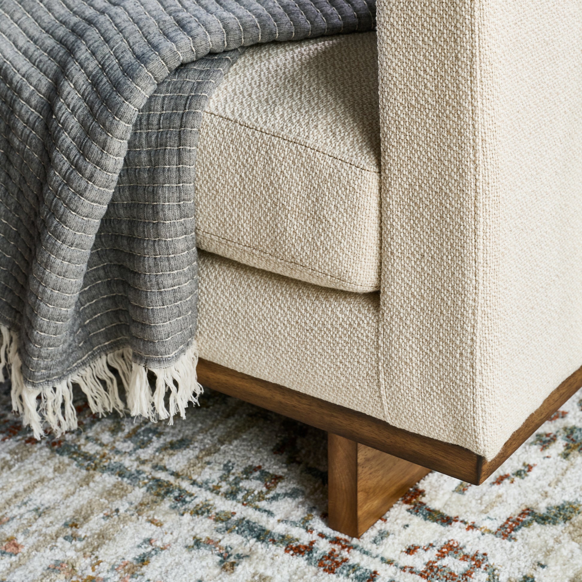 ford sofa close up of leg