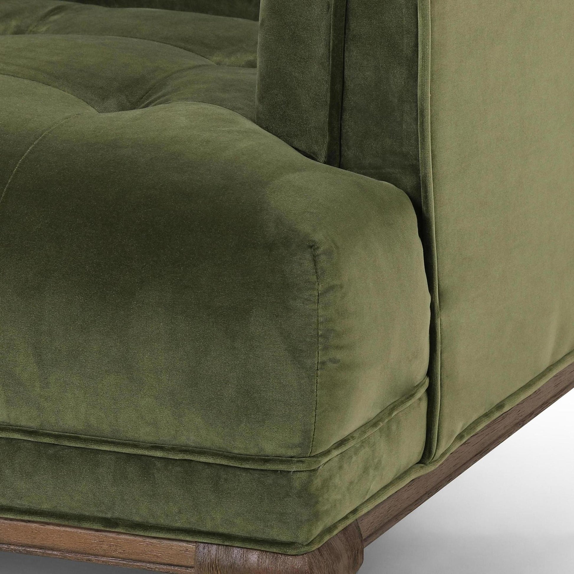 Sapphire Olive Velvet close up