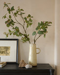 Liam Pitcher Vase shown styled on dresser