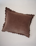 Chestnut Velvet Scallop Edge Sham