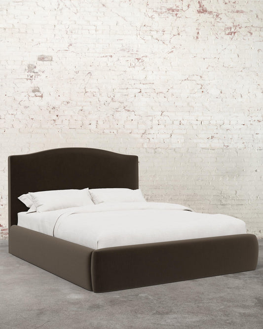 Clara Velvet Upholstered Bed