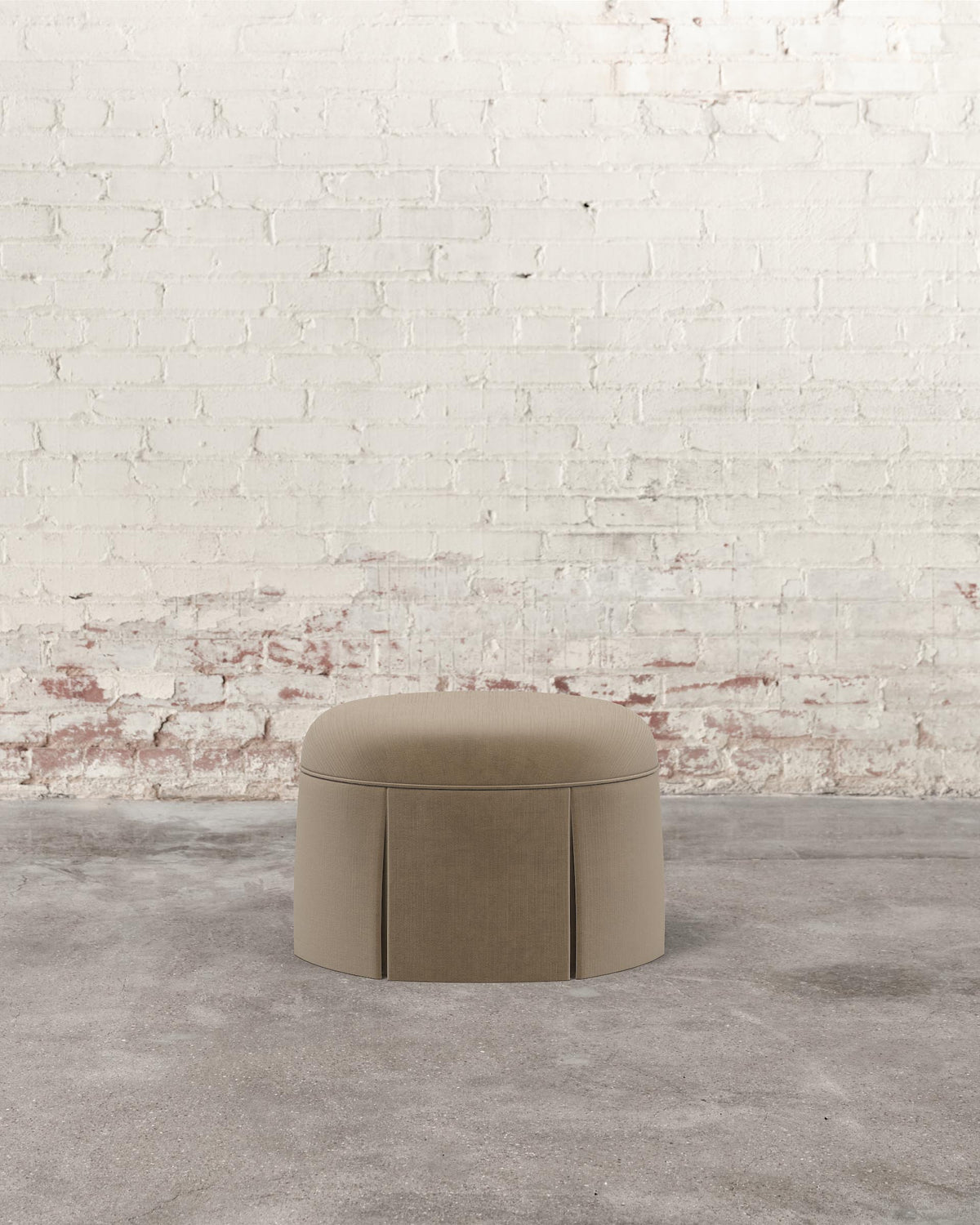 Constance Ottoman in Walnut Velvet