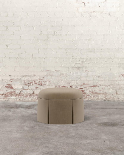 Constance Ottoman in Walnut Velvet