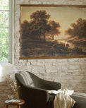 Oversized Daybreak Vintage Tapestry in a room