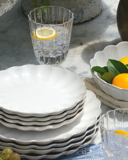 Cream Scalloped Plate