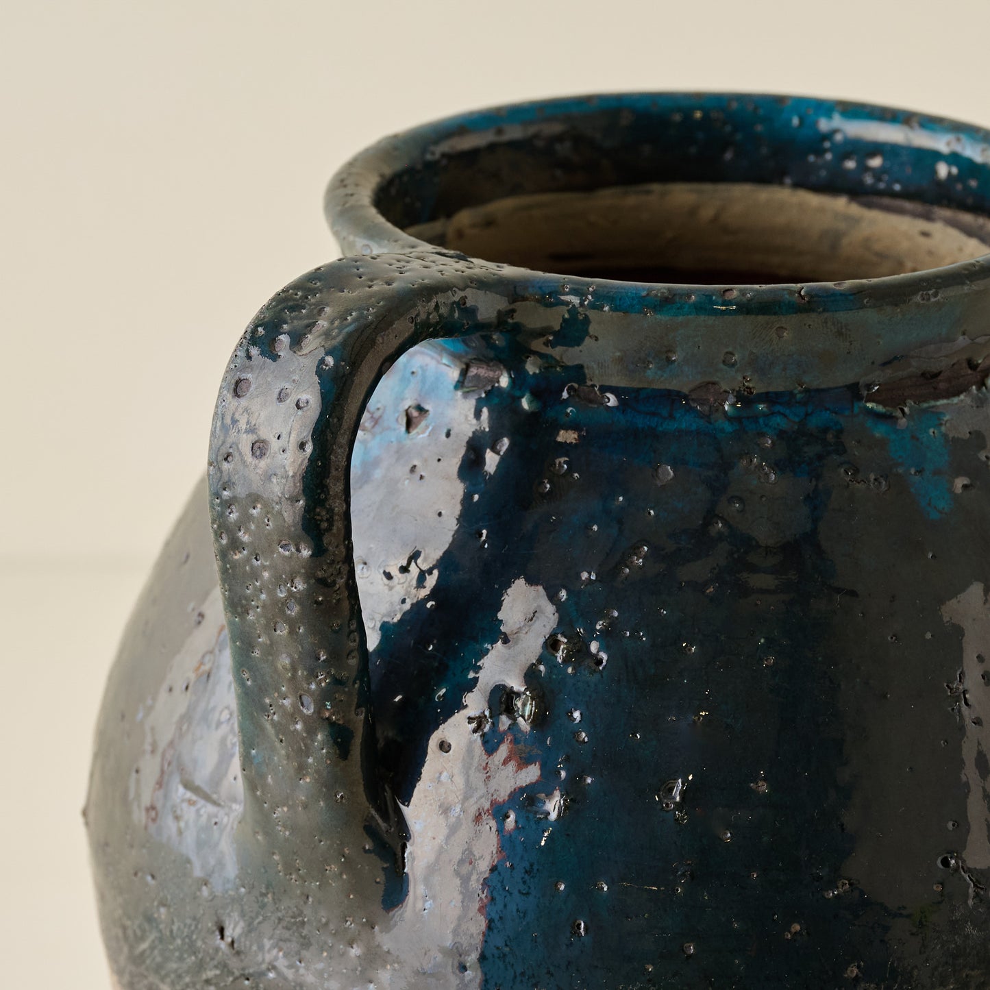 Jasper Artisanal Jug Vase close up view of handle