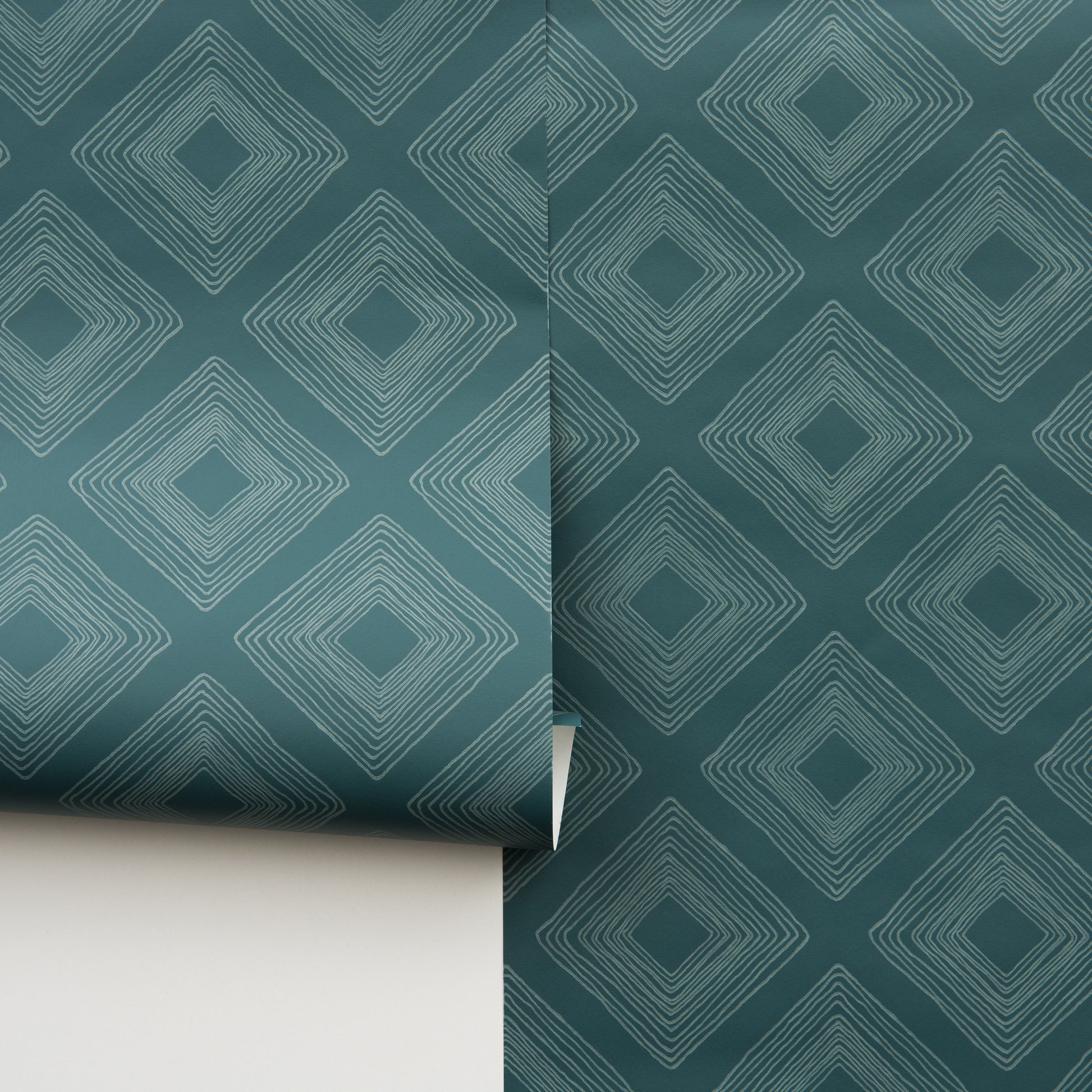Diamond Sketch Wallpaper teal