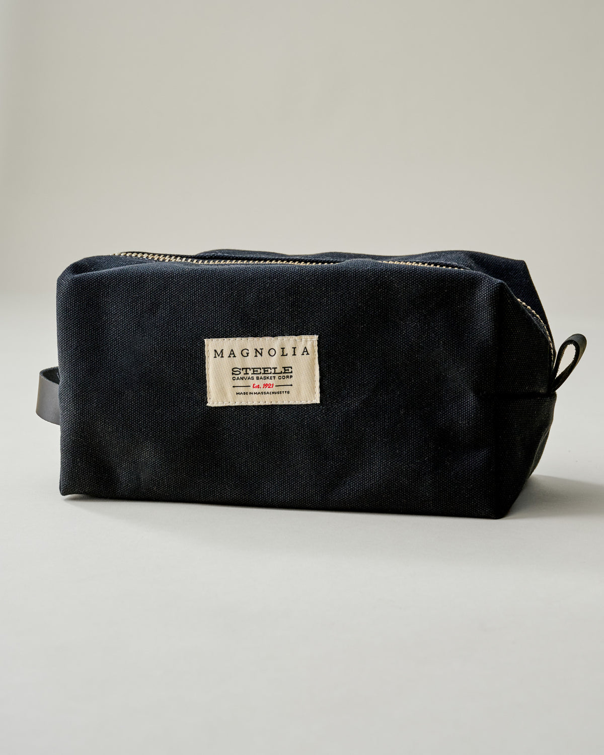 Black Canvas with Black Leather Dopp Kit