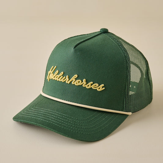 Hold Your Horses Green Mesh Hat