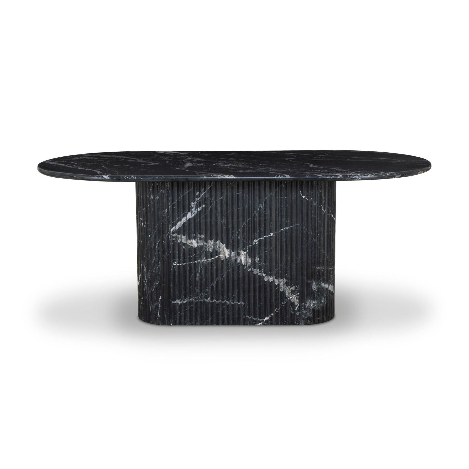 Deco Dining Table - Black Marble side view