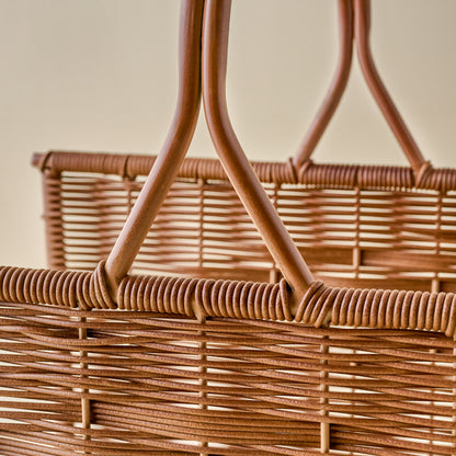 Woven Log Holder up close