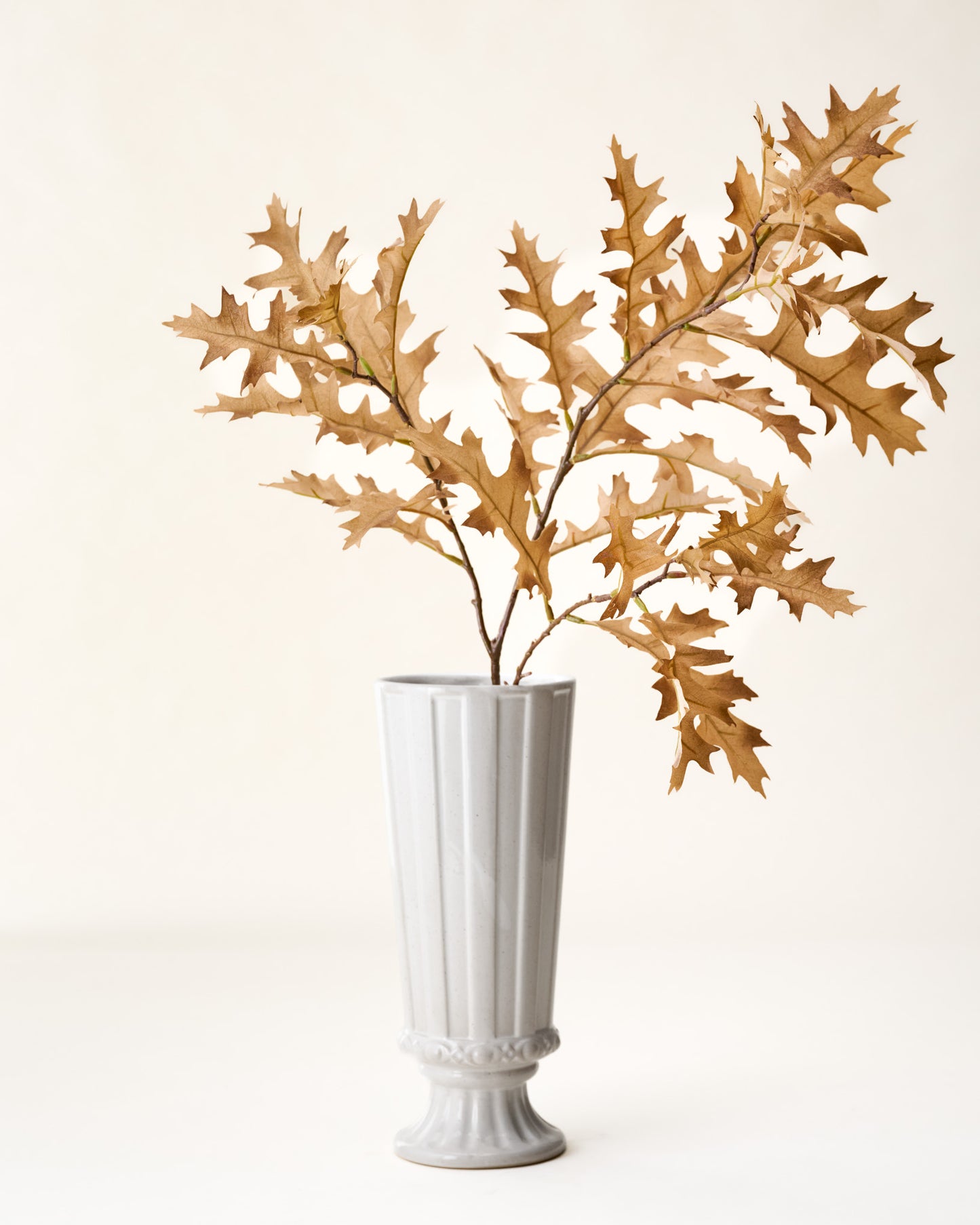 Cream Oak Leaf Spray in Ophelia Vase