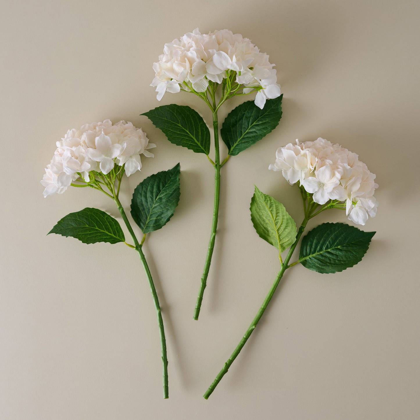 Real Touch Cream Hydrangea Bundle spread out