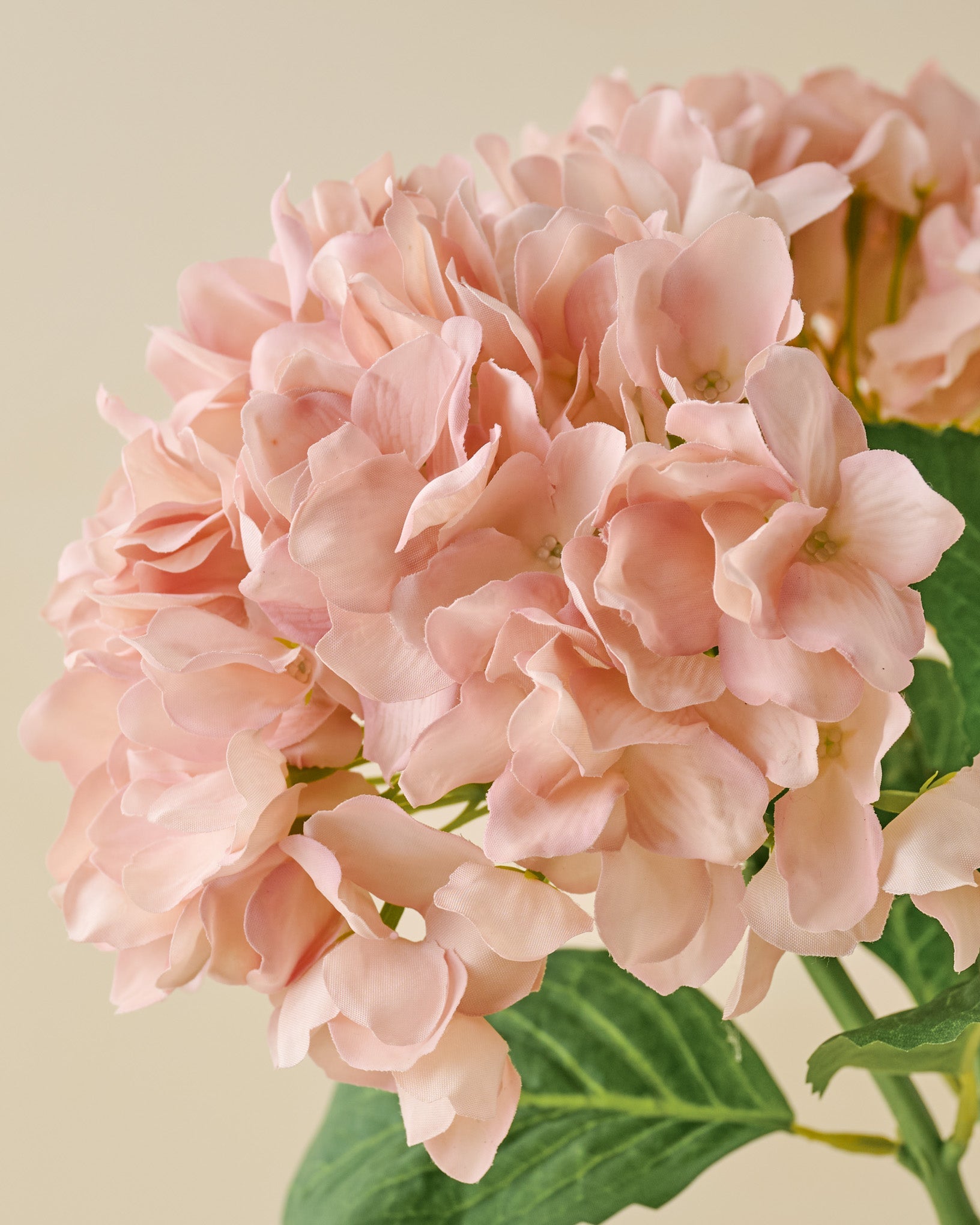 Real Touch Dusty Pink Hydrangea Bundle close up view