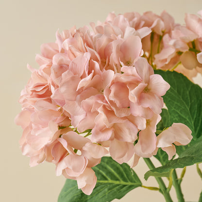 Real Touch Dusty Pink Hydrangea Bundle close up view