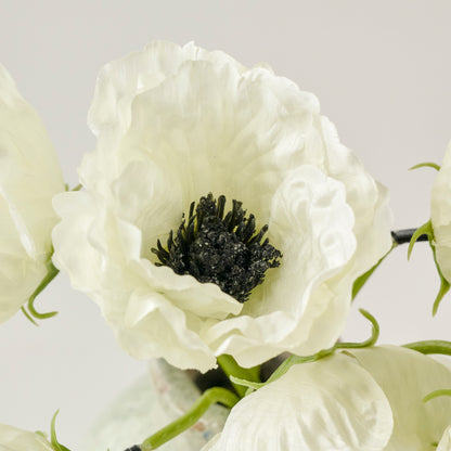 White Anemone Bouquet up close