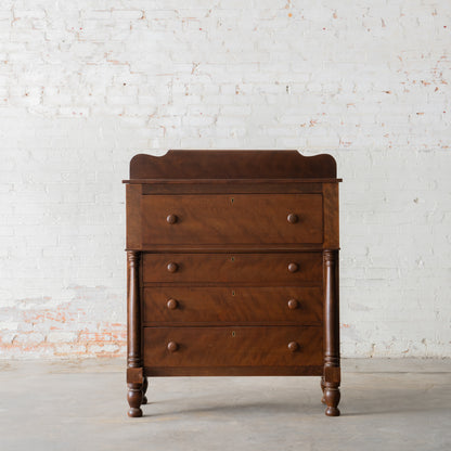 Vintage Solid Wood Four Drawer Dresser