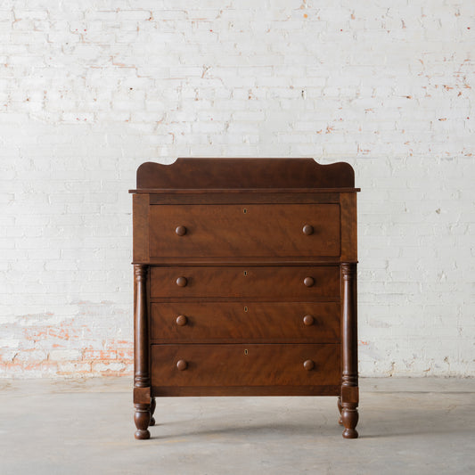 Vintage Solid Wood Four Drawer Dresser