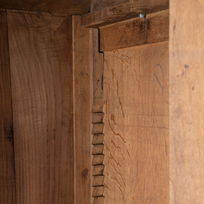 view inside antique armoire 