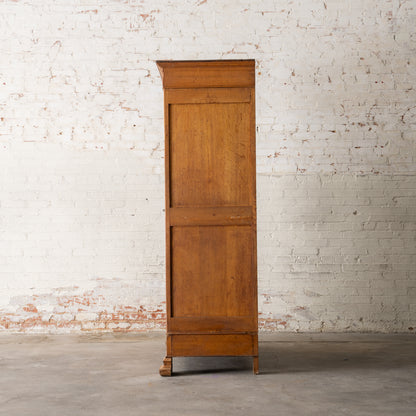 side view of Antique Solid Wood Armoire from the Netherlands