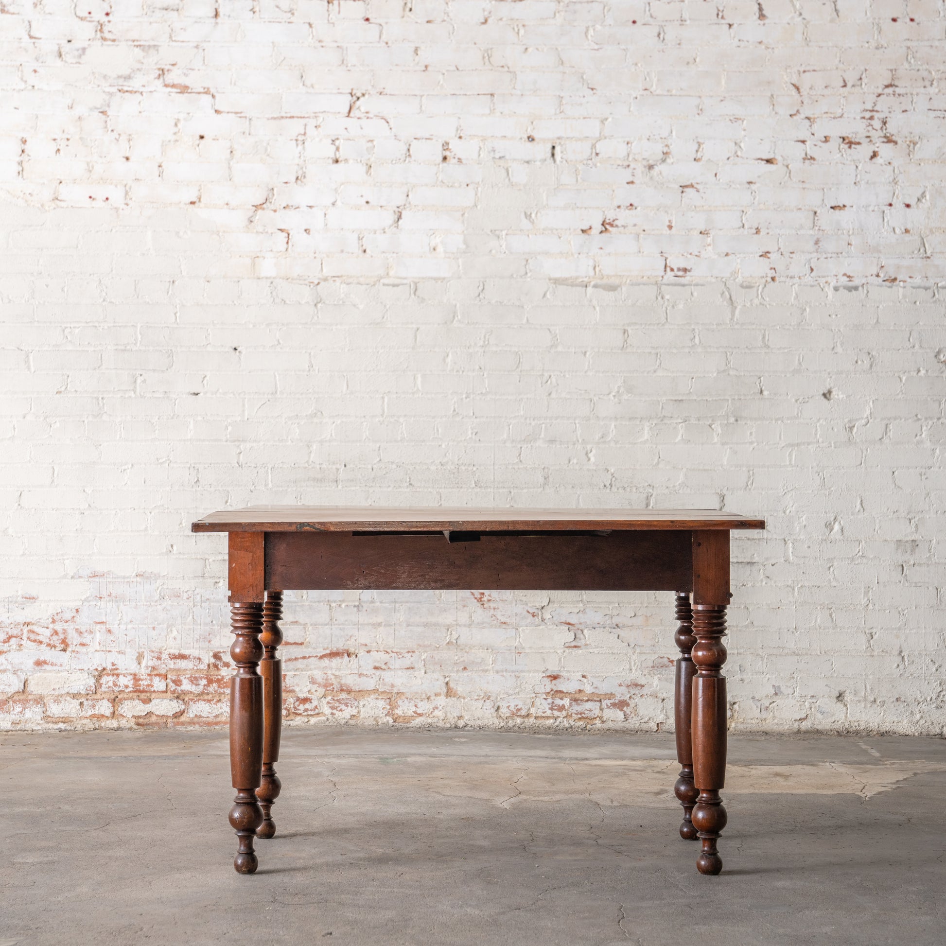 Antique Primitive Drop Leaf Table Circa 1830 shown with leaf up