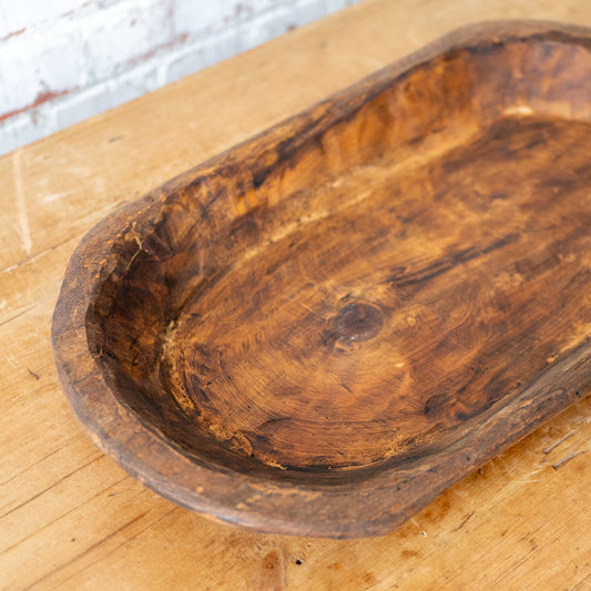 Found Wooden Dough Bowl - Large 