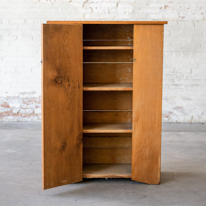 Early American Wooden Cupboard door open