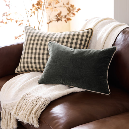 Heirloom Velvet Lumbar Pillow and Throw Bundle