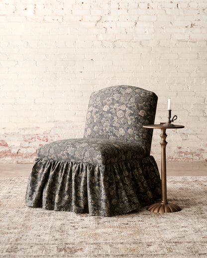 Poppy Ruffle Armless Accent Chair
